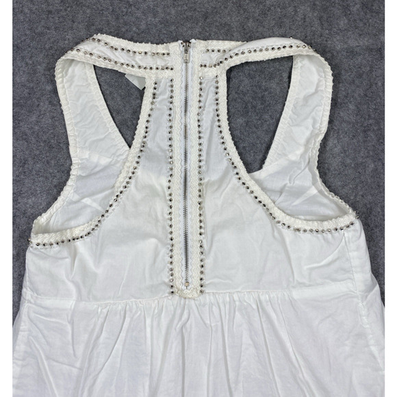Vintage Guess Top Womens Small Grey White Tank Racerback Studded Trim Lot 2 - Picture 16 of 16